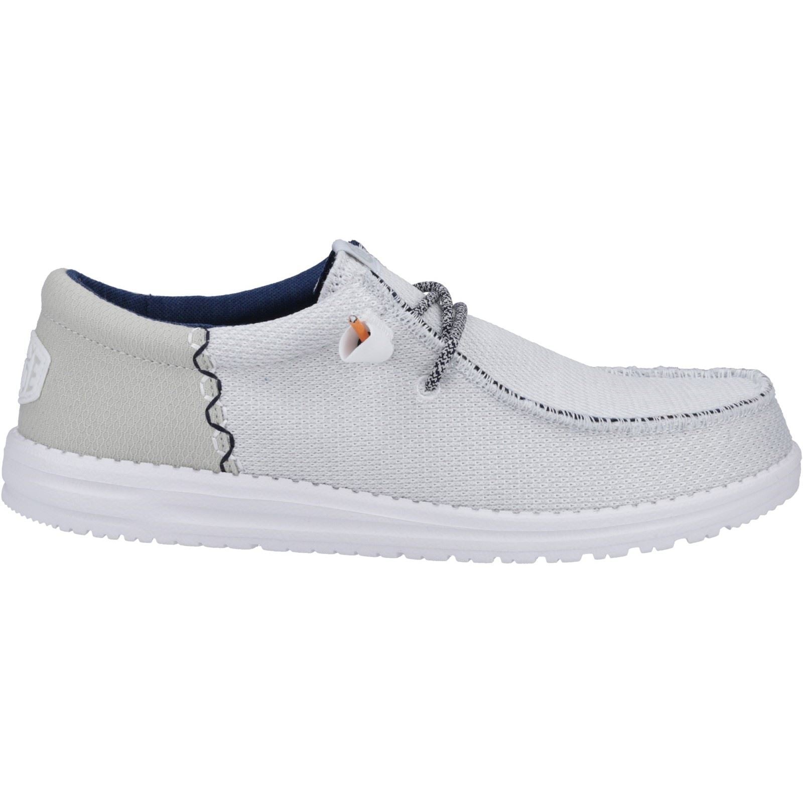HEYDUDE Wally Funk Open Mesh Chaussures Bateau Blanches Pour Hommes