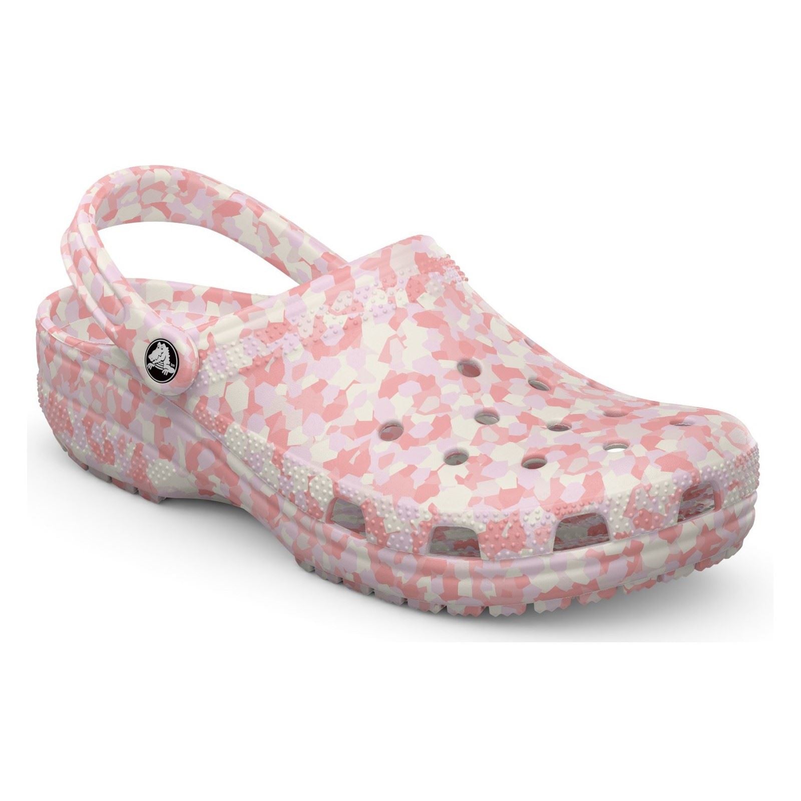 Crocs Classic Confetti Sabots En Plastique Thermodurci Pour Femmes, Rose, Milk/Mulit