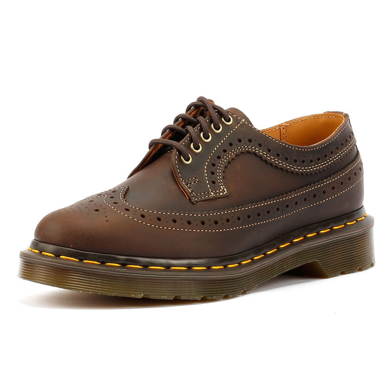 Dr. Martens 3989 Crazy Horse Chaussures Marron En Cuir À Lacets