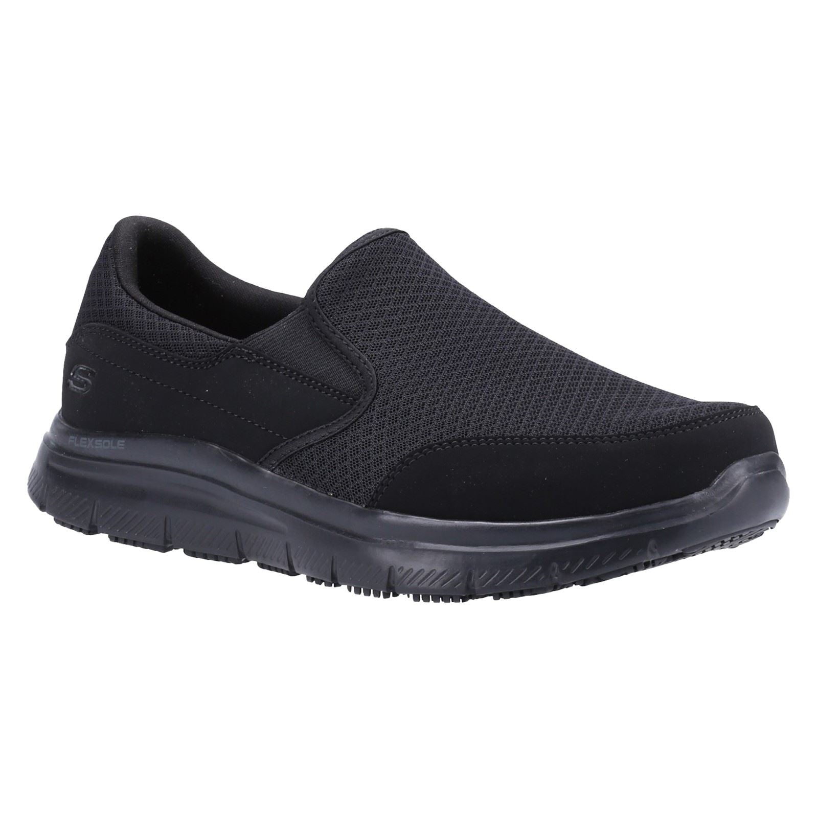 Skechers Workwear McAllen Wide Baskets De Sécurité Noires Pour Hommes En Textile