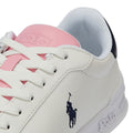 Ralph Lauren Heritage Court Leather Baskets Blanches/Rose