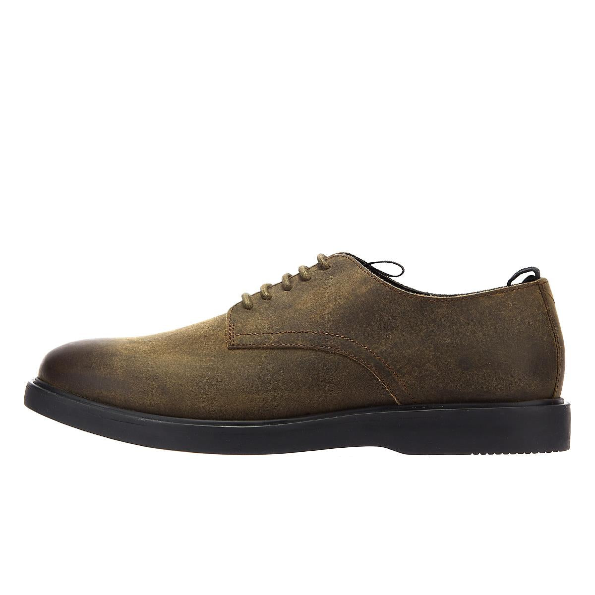 Hudson Chaussures À Lacets Vertes En Cuir Kaki Pour Hommes De Barnstable