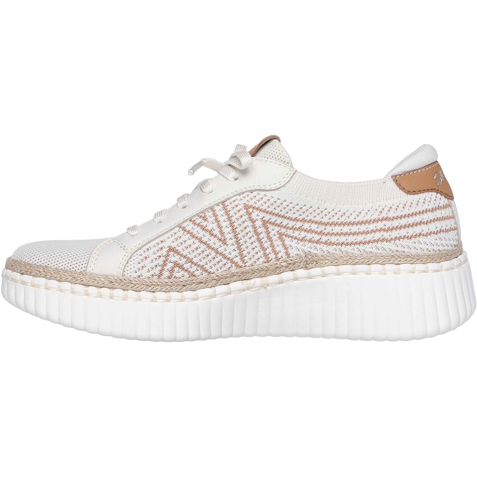 Skechers Wilshire Blvd - Bellevue Baskets Blanches Cassées En Polyester Pour Femmes