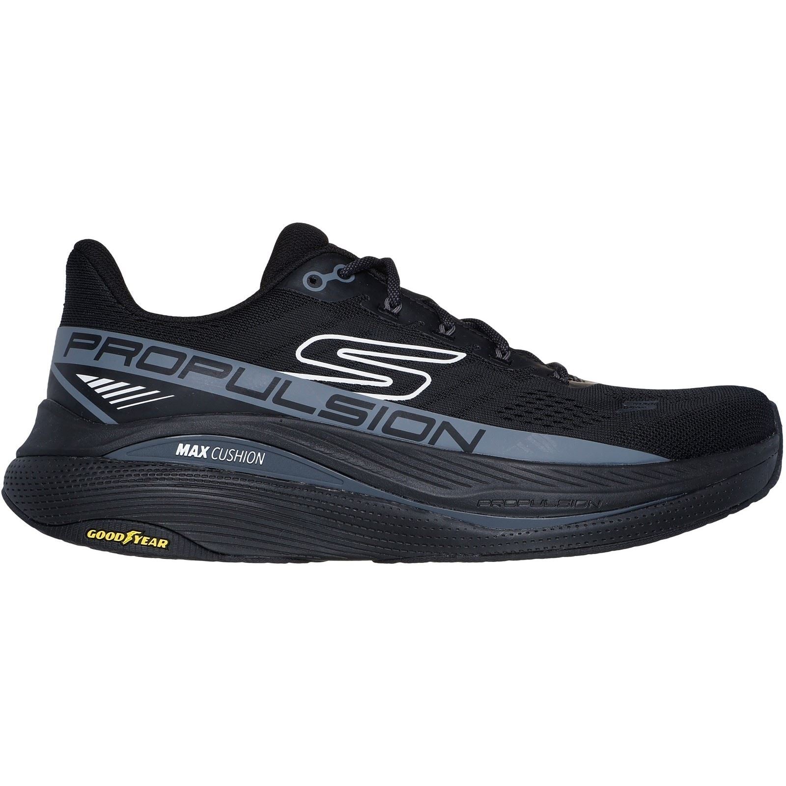 Skechers Performance Max Cushioning Propulsion Chaussures De Sport Noires Pour Hommes