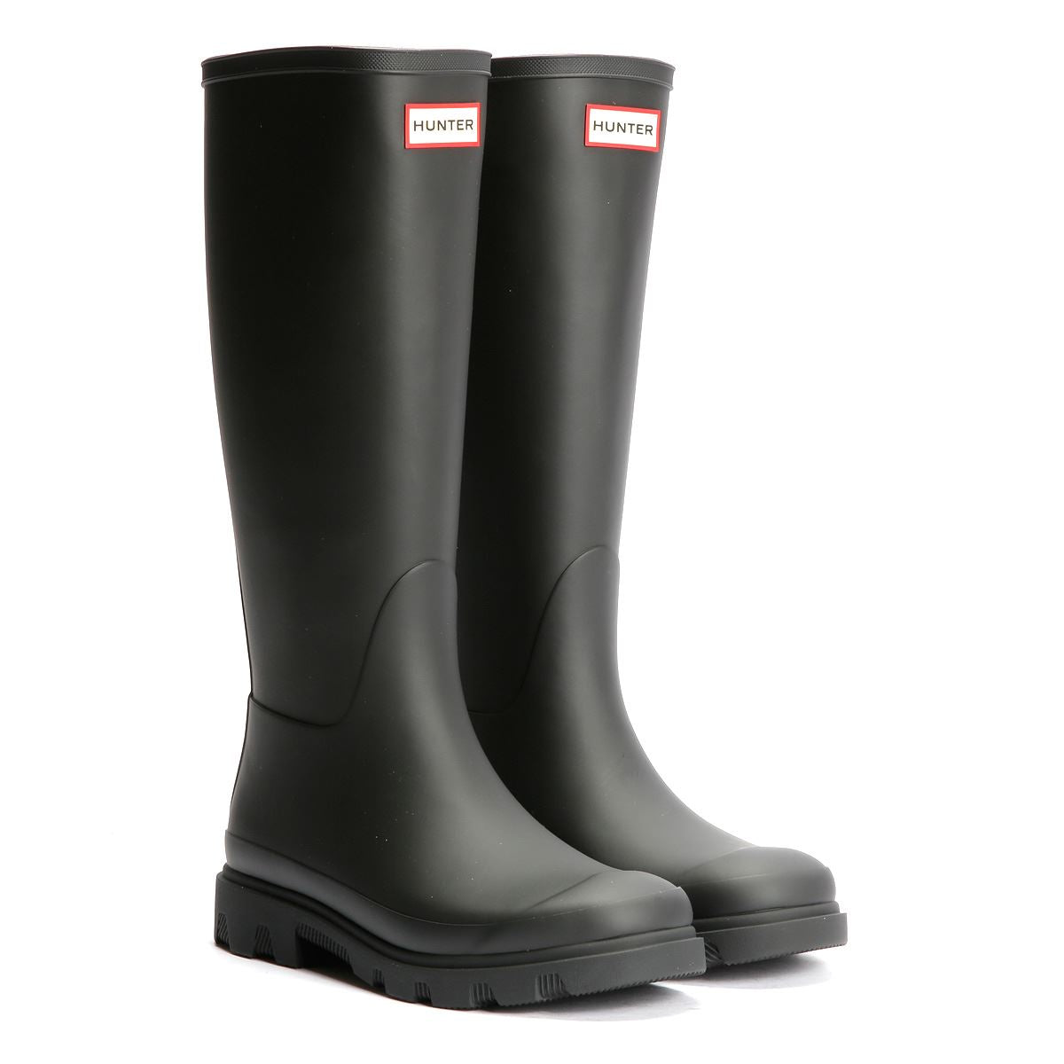 Hunter Downpour Tall Bottes En Caoutchouc Noires Pour Femmes