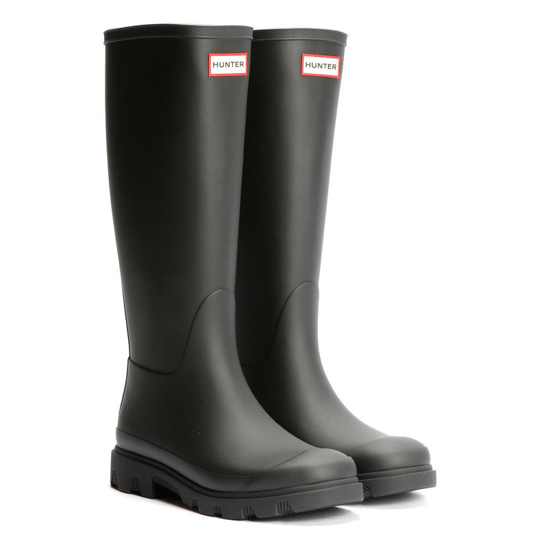 Hunter Downpour Tall Bottes En Caoutchouc Noires Pour Femmes