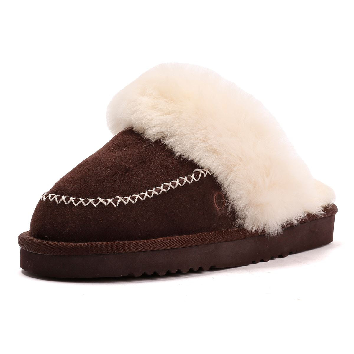 Osprey London The Celeste Chaussons En Suède Pour Femmes Marron
