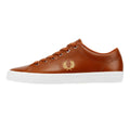 Fred Perry Baseline Baskets En Cuir Pour Homme Marron