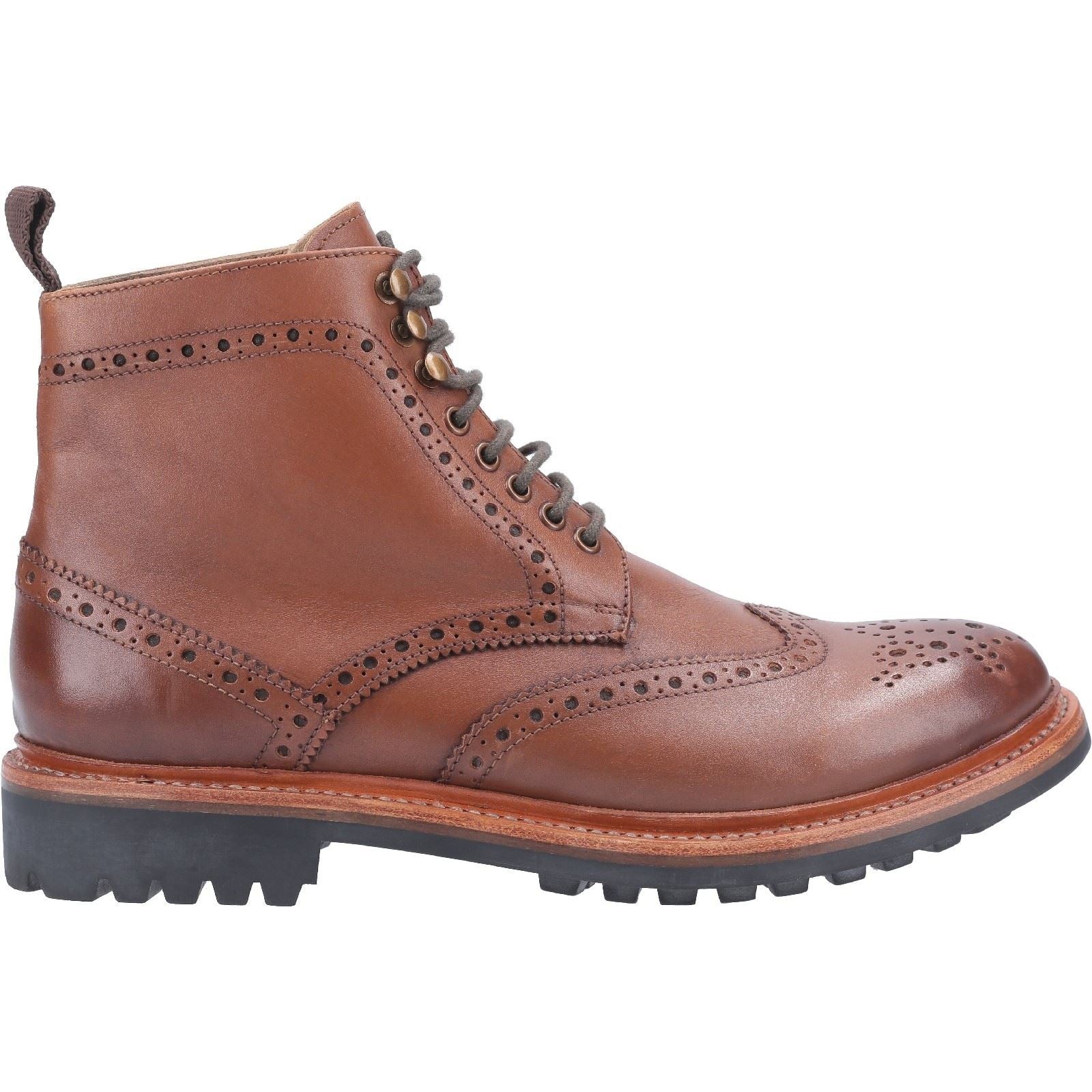 Cotswold Rissington Commando Bottes En Cuir Marron Pour Hommes