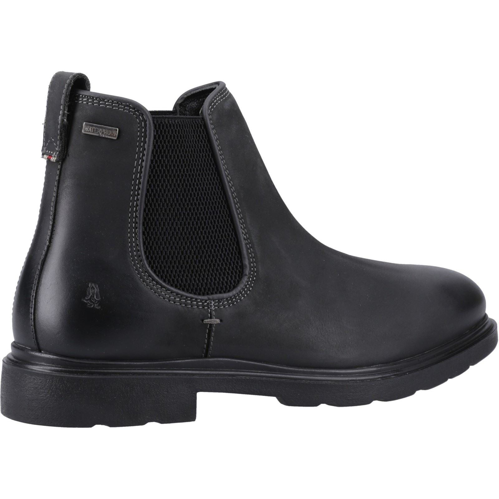 Hush Puppies Preston Chelsea Bottes Noires En Cuir Pour Hommes