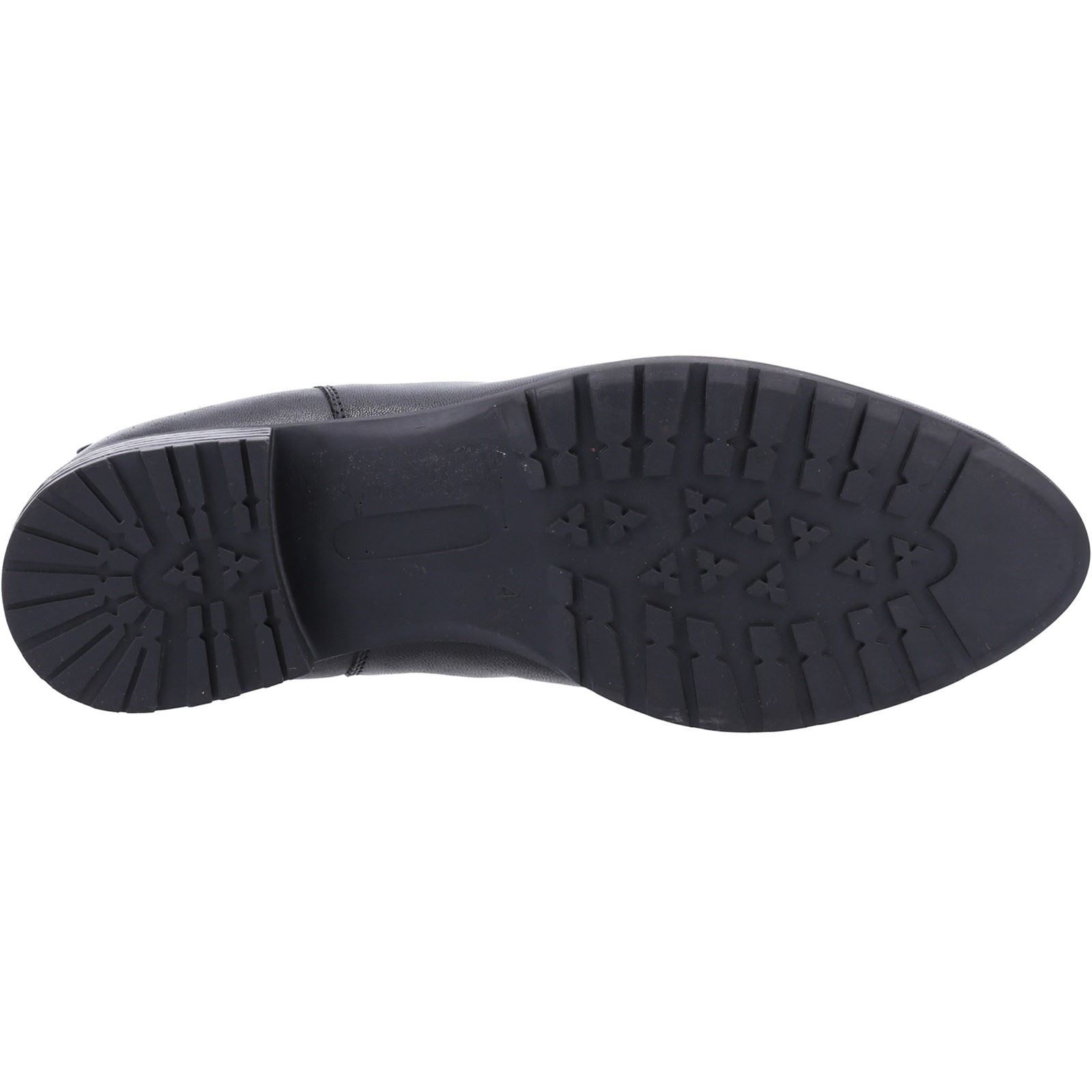 Hush Puppies Sammie Bottes Plates Chelsea Noires En Cuir Pour Femmes