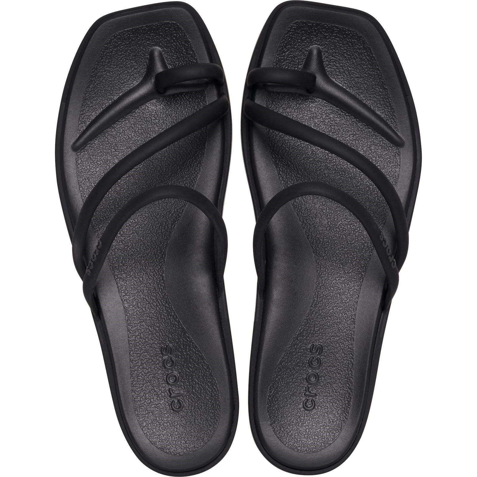 Crocs Miami Toe Loop Sandal Sandales Noires Pour Femmes