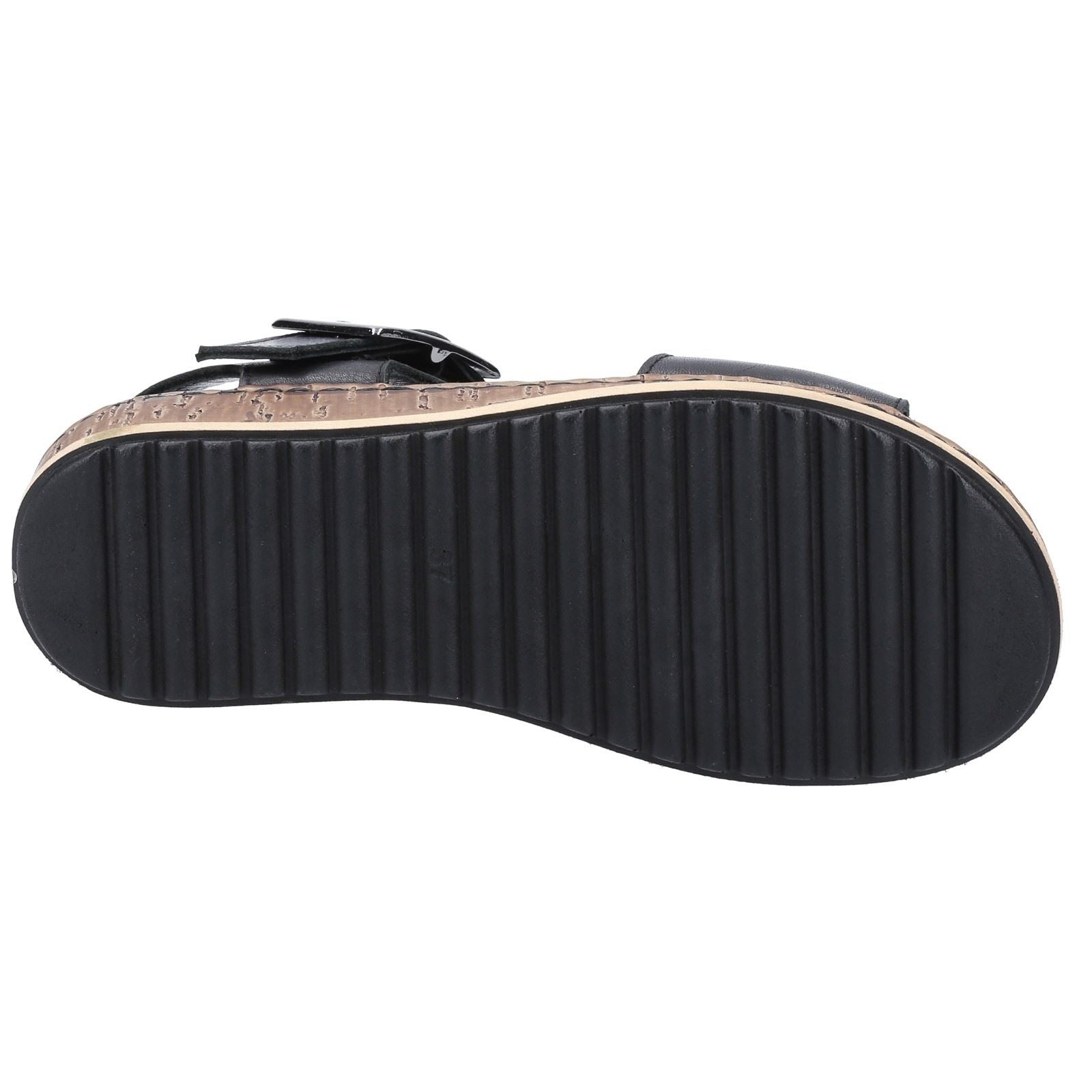 Hush Puppies Ellie Sandales Noires Pour Femmes En Cuir
