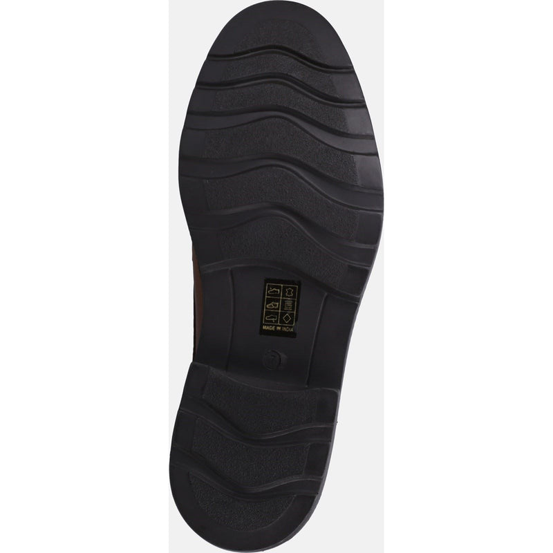 Hush Puppies Pearce Chaussures En Cuir Pour Homme À Lacets De Couleur Beige.