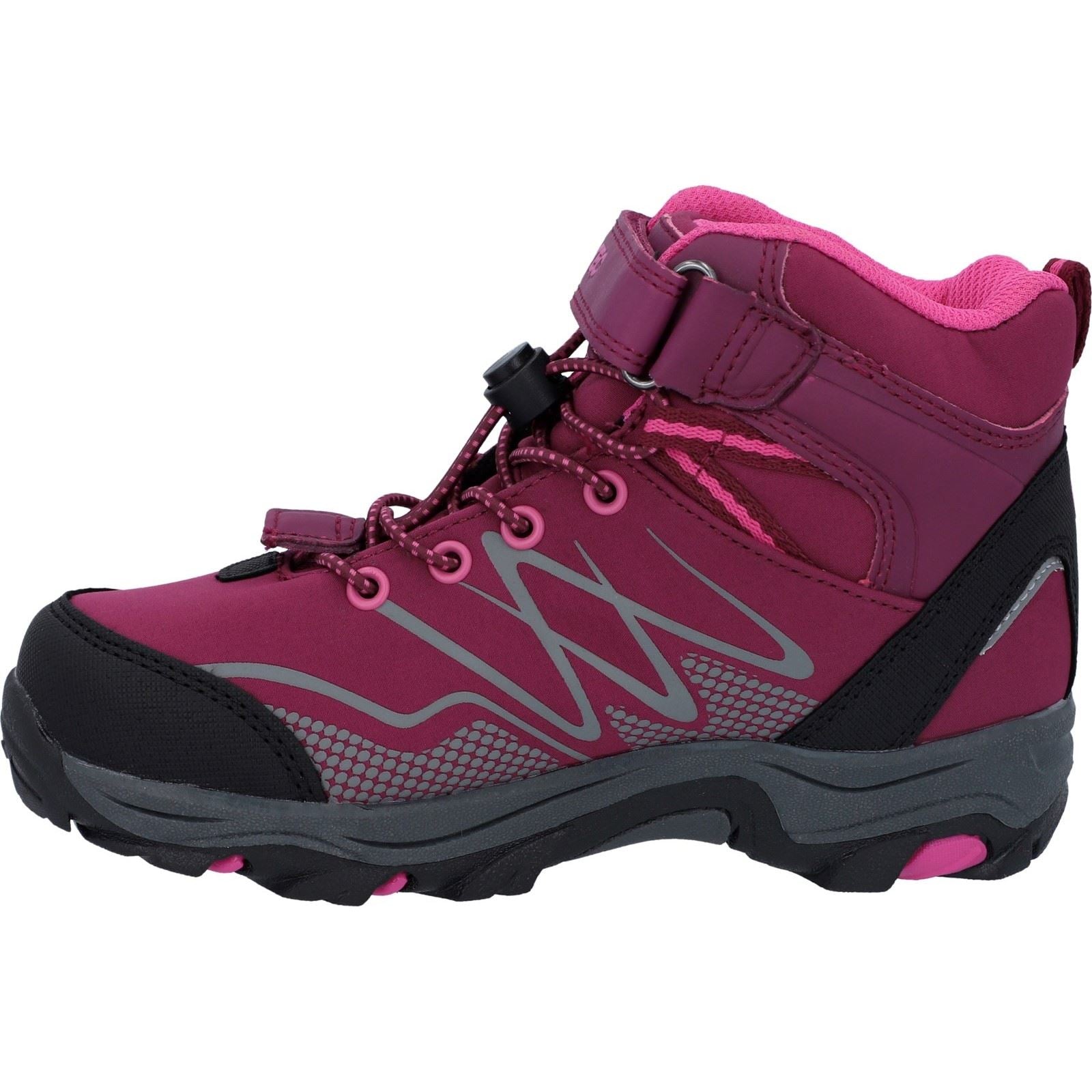 Hi-Tec Blackout Mid Bottes De Randonnée En Polyester Soft Shell Pour Fille En Rose Foncé/fuchsia