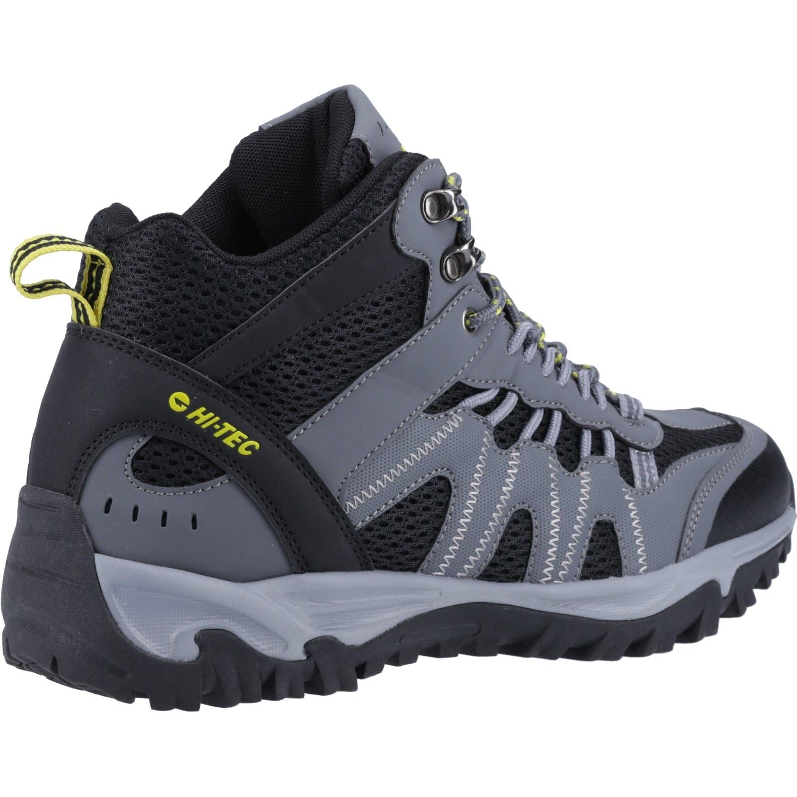 Hi-Tec Jaguar Mid Chaussures De Randonnée Pour Homme En Polyester Gris/noir/citron