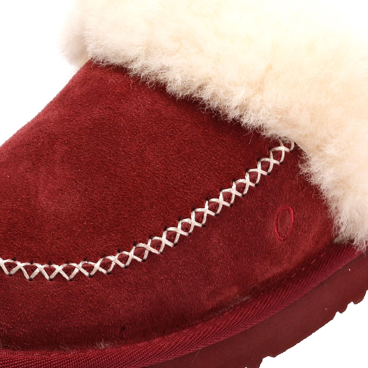 Osprey London The Celeste Chaussons Rouges En Suède Pour Femmes