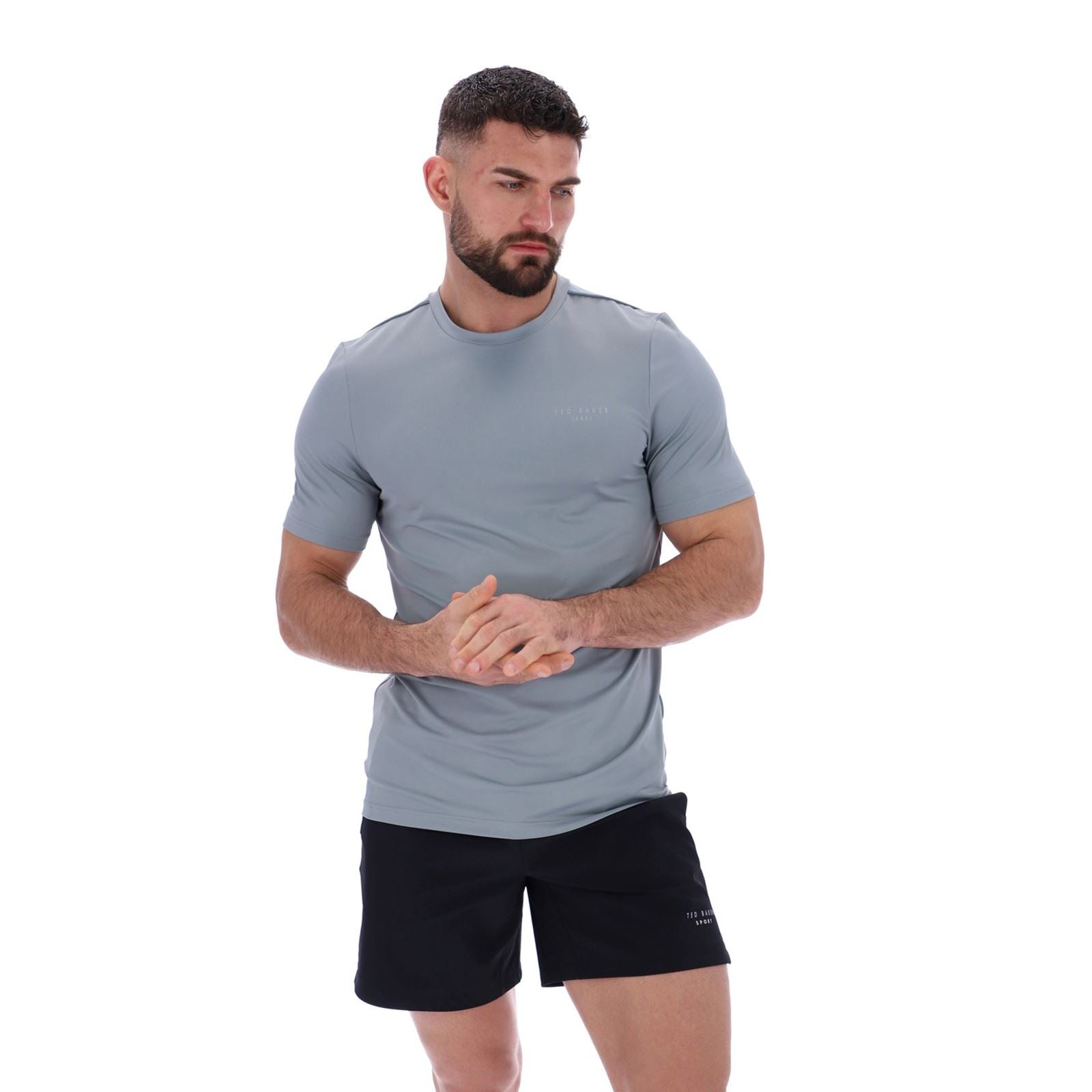 Ted Baker SAM TBMTS2635 T-Shirts De Sport Gris En Polyester Pour Hommes