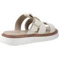 Hush Puppies Celeste Slide Sandales En Cuir Pour Femmes De Couleur Crème