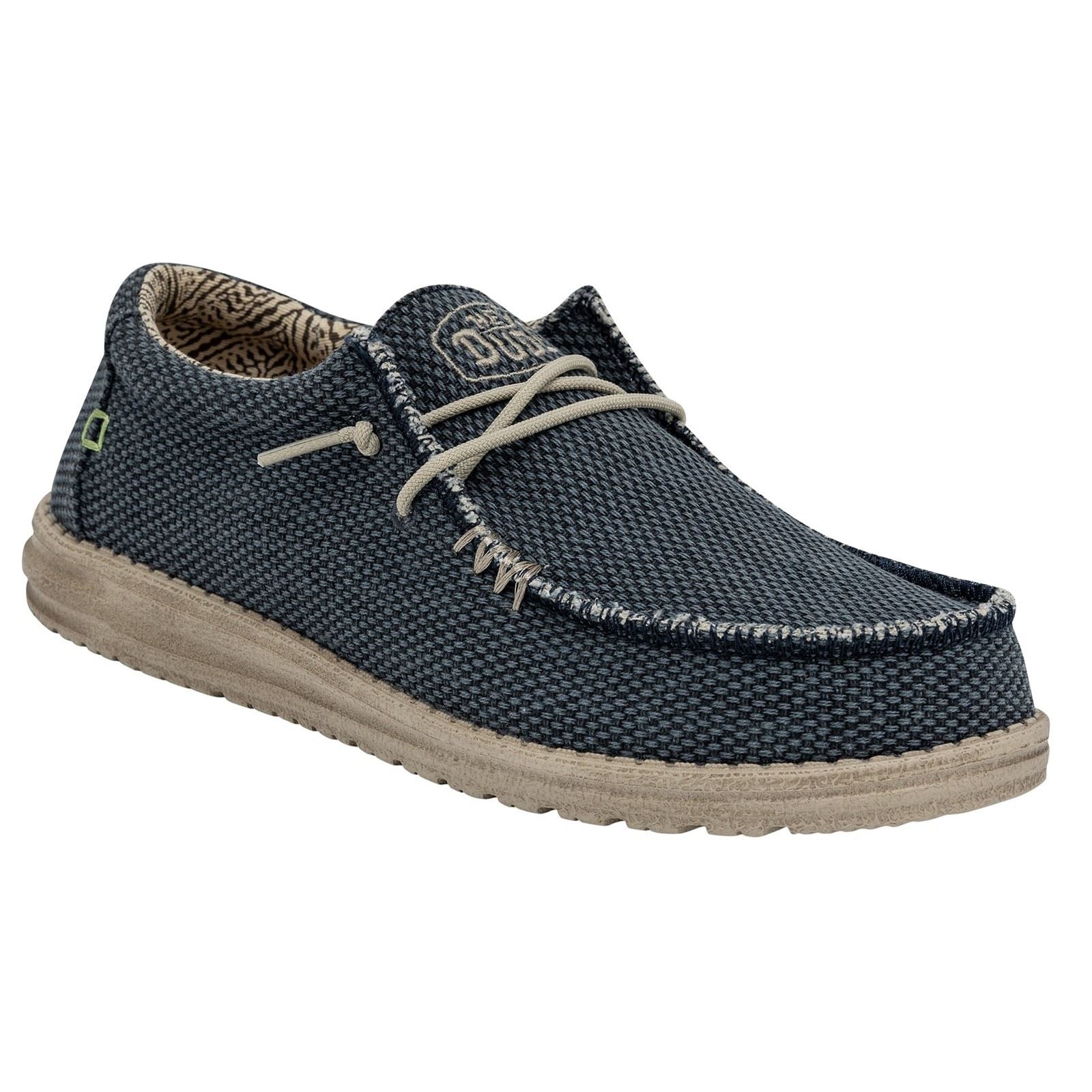 HEYDUDE Wally Braided Mocassins De Nuit Bleus Pour Hommes En Polyester