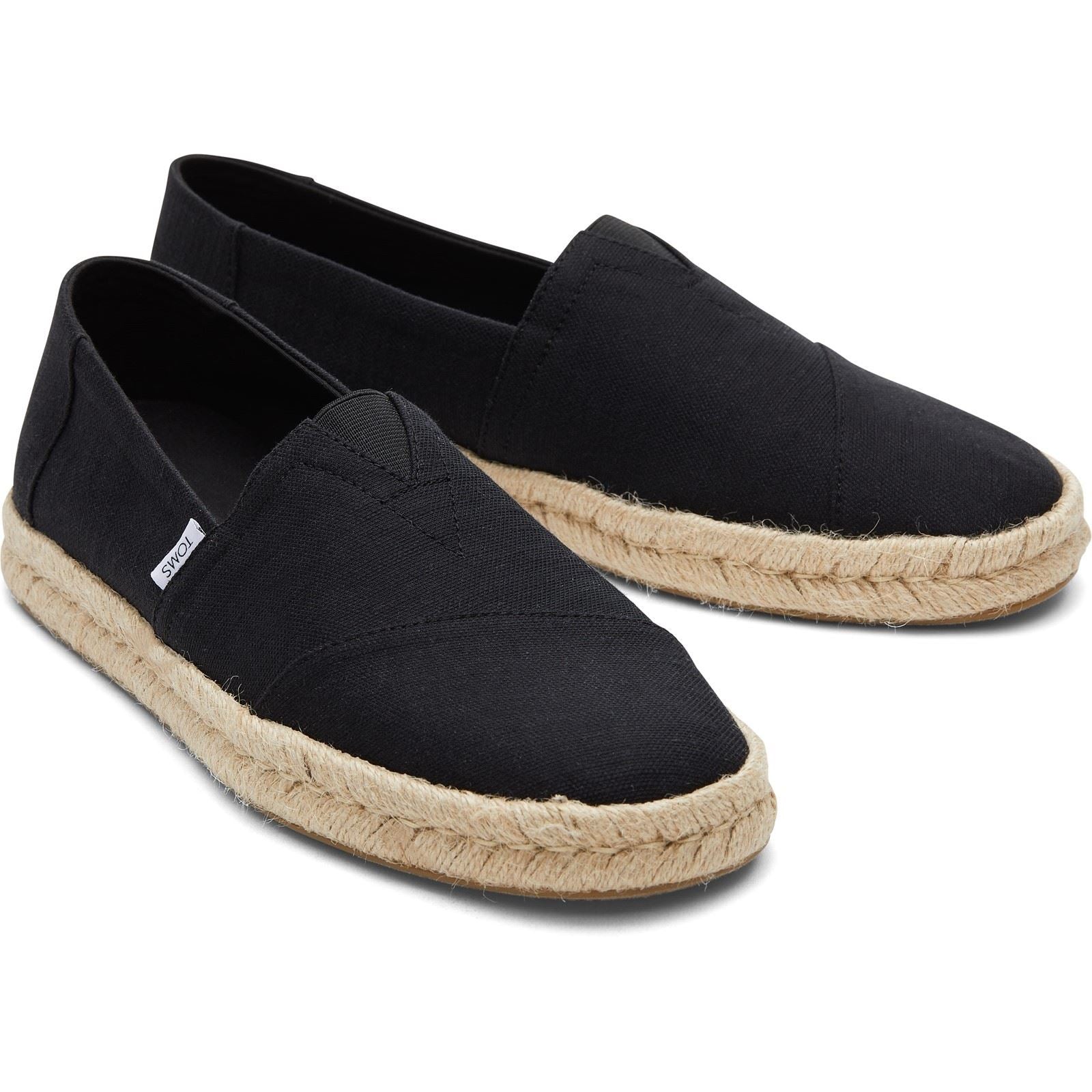TOMS Alpargata Rope 2.0 Espadrilles Noires Pour Hommes En Coton 100%