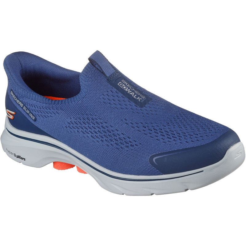 Skechers GO WALK 7 Easy On Evolution Chaussures De Sport Pour Hommes En Toile Bleu Marine
