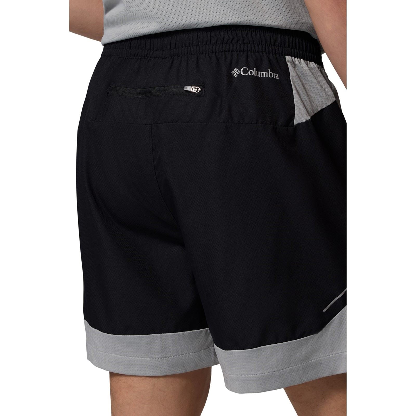 Columbia Three Pitch Shorts De Sport Actifs Pour Hommes En Polyester Noirs