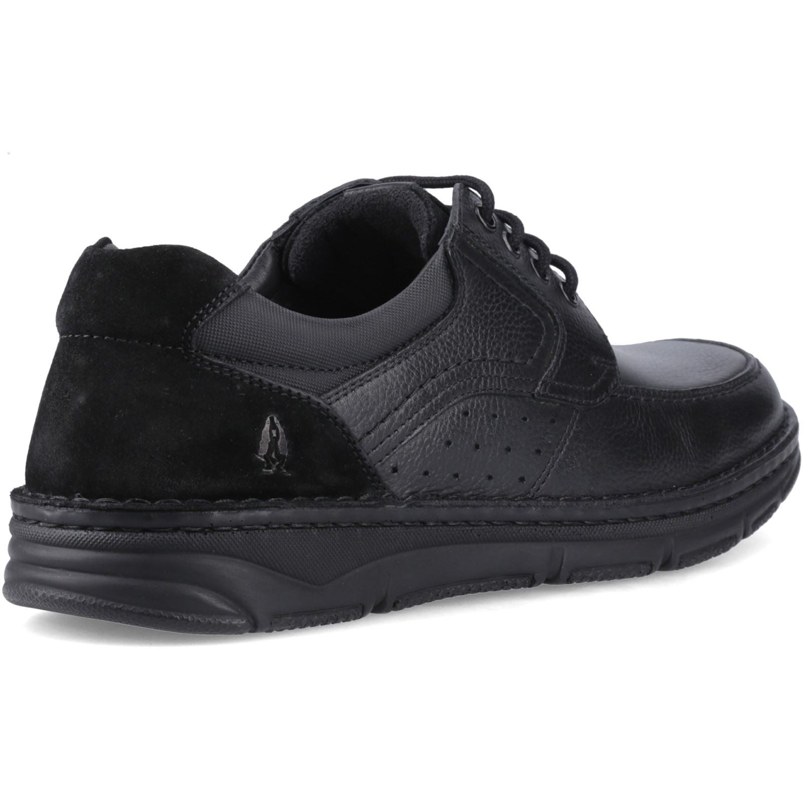 Hush Puppies Franklin Lace Up Shoe Mocassins Noirs En Cuir Pour Hommes