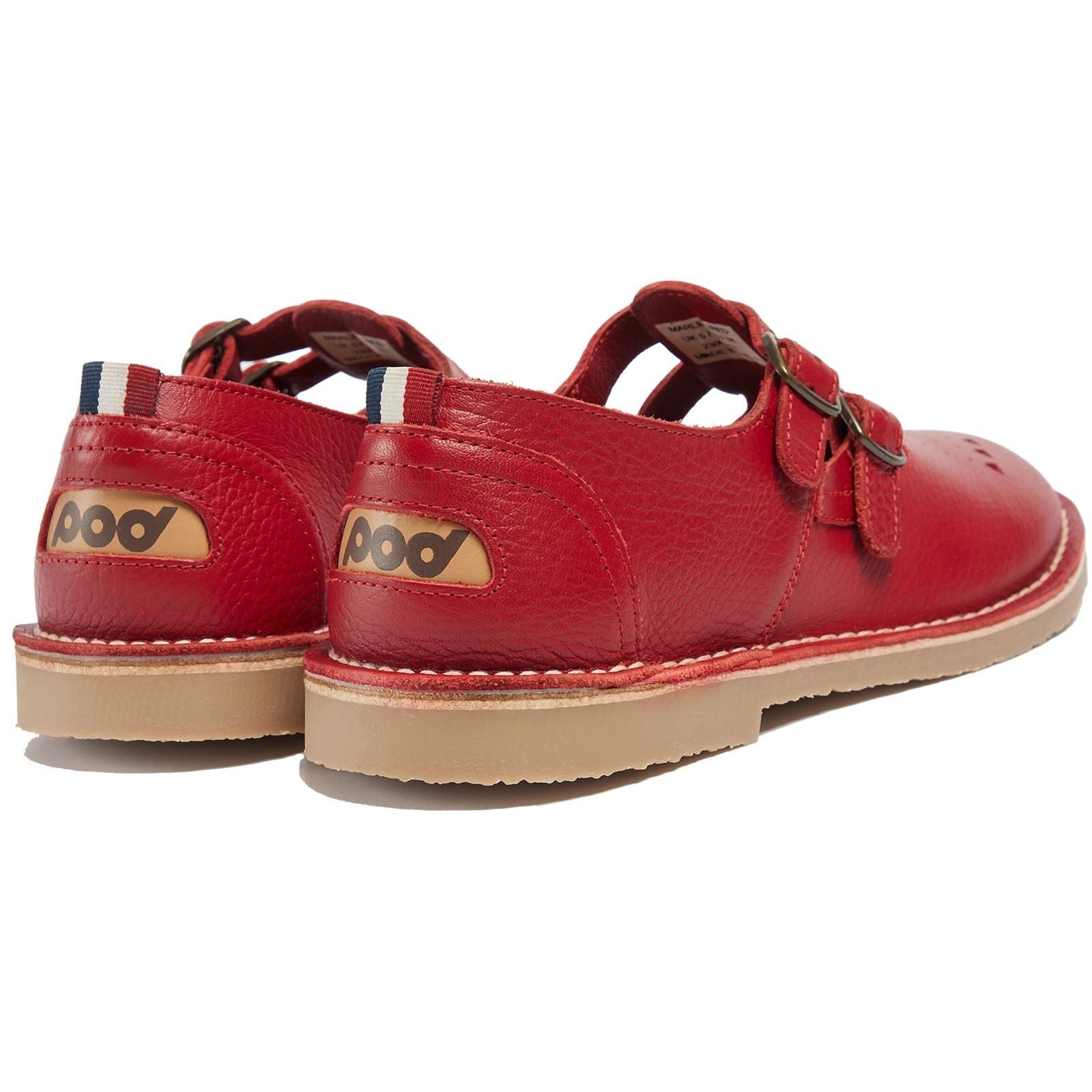 Pod Marley Chaussures Rouges En Cuir Pour Femmes