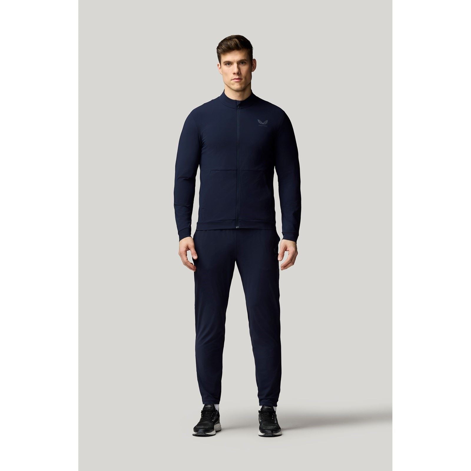 Castore Tech Training Vestes De Piste Bleues Pour Hommes