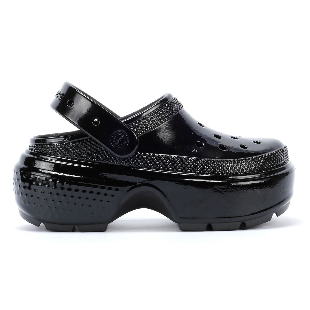 Crocs Stomp High Shine Sabots Noirs