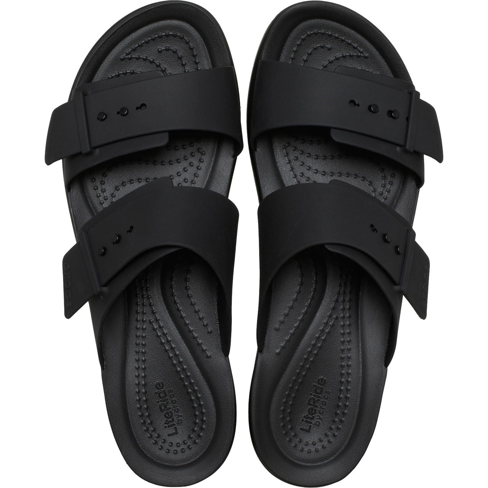 Crocs Brooklyn Buckle Sandales Noires Pour Femmes