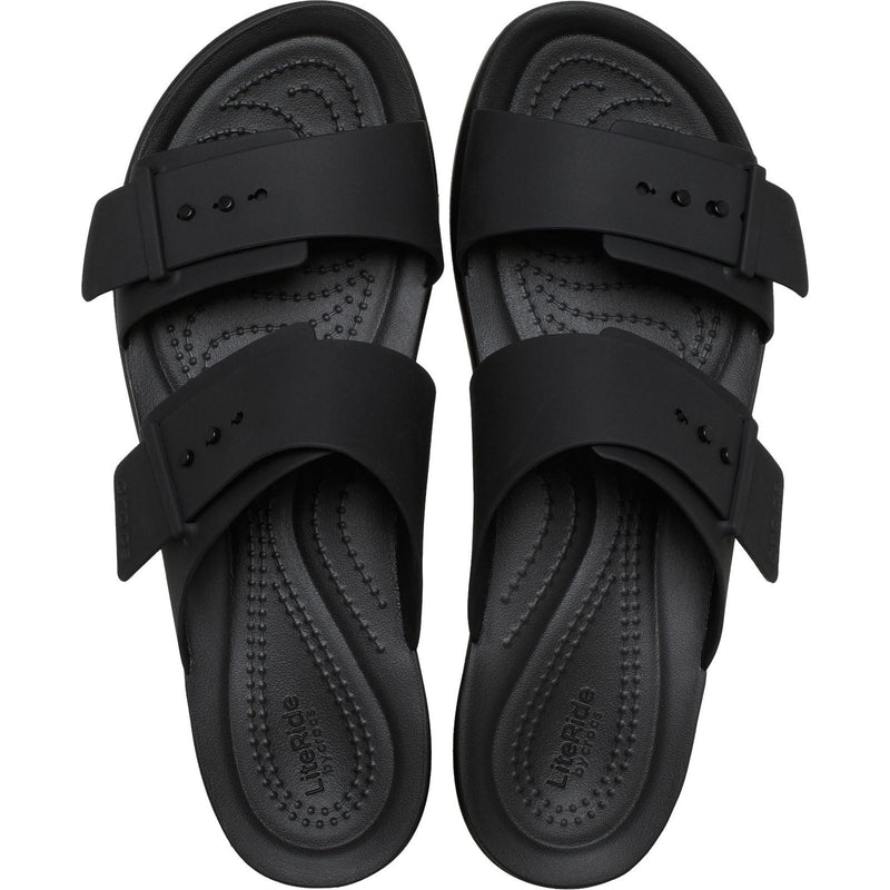 Crocs Brooklyn Buckle Sandales Noires Pour Femmes