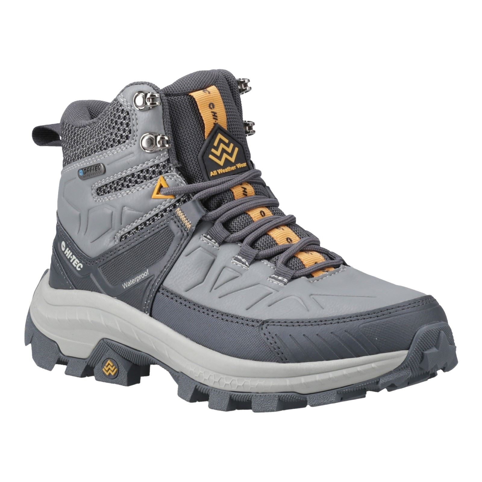 Hi-Tec Rainier Bottes De Randonnée Grises Fraîches En Polyester Pour Femmes