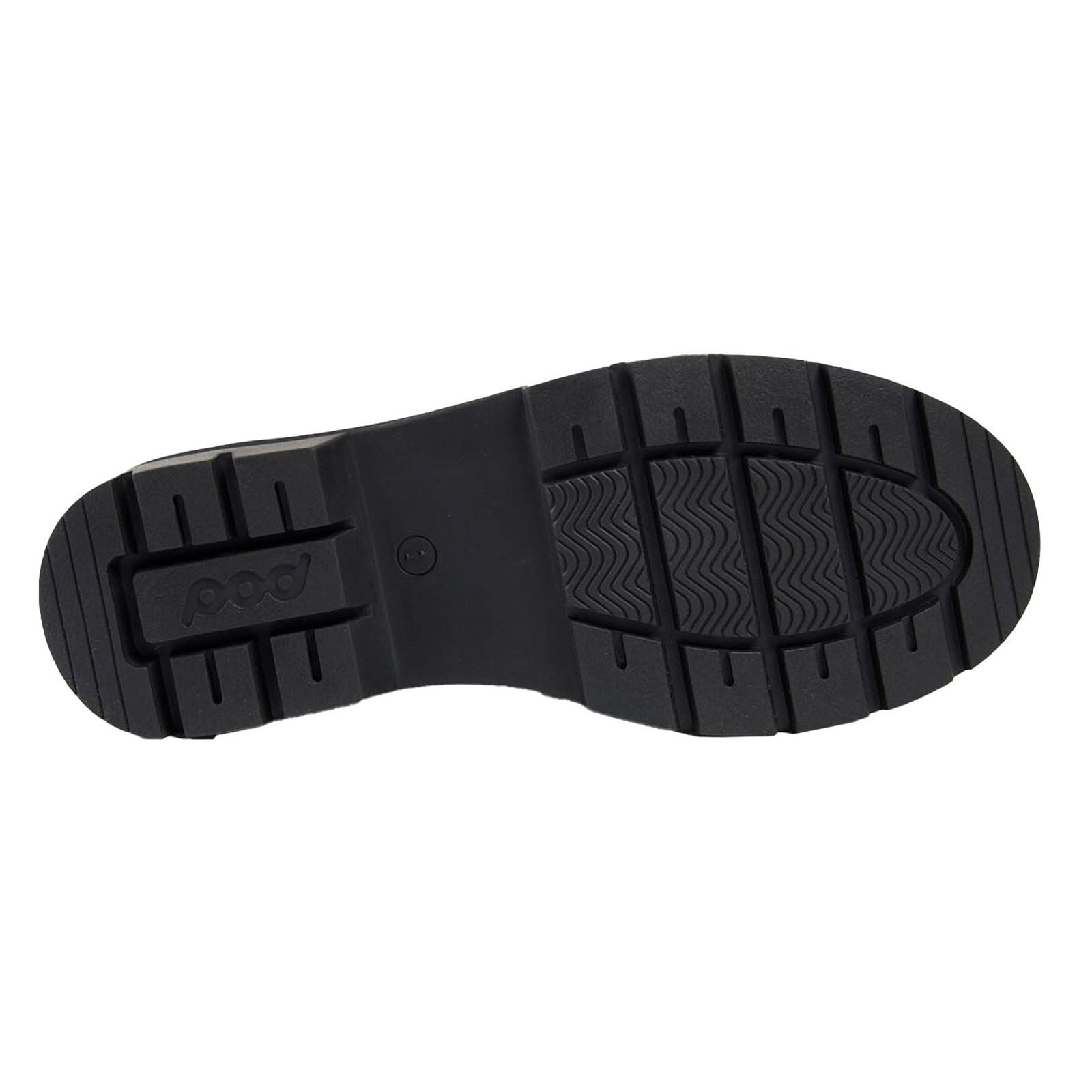 Pod Mina Chaussures Plates Noires Pour Filles En Cuir