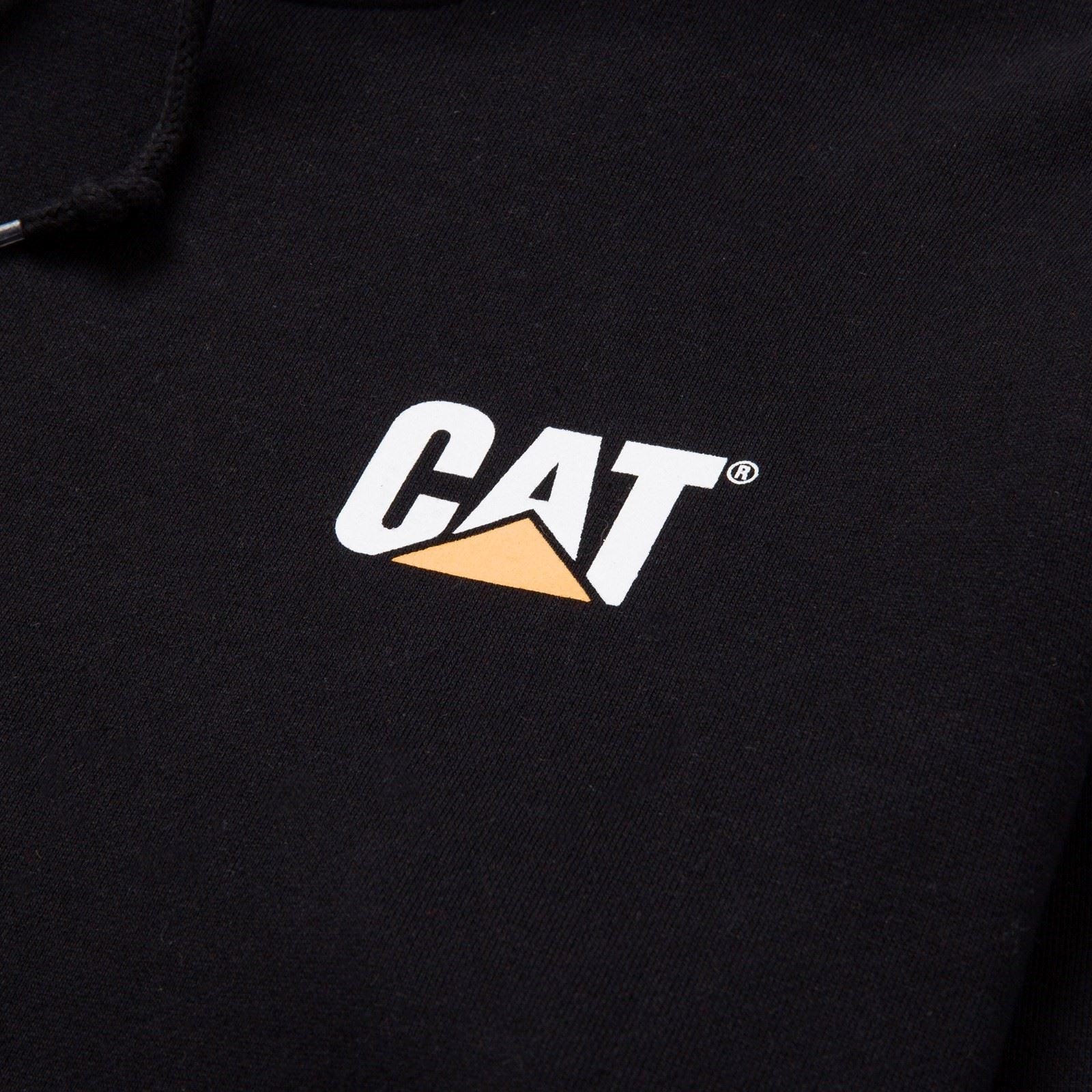 Caterpillar Trademark Banner Sweatshirt À Capuche Noir En Coton Pour Homme