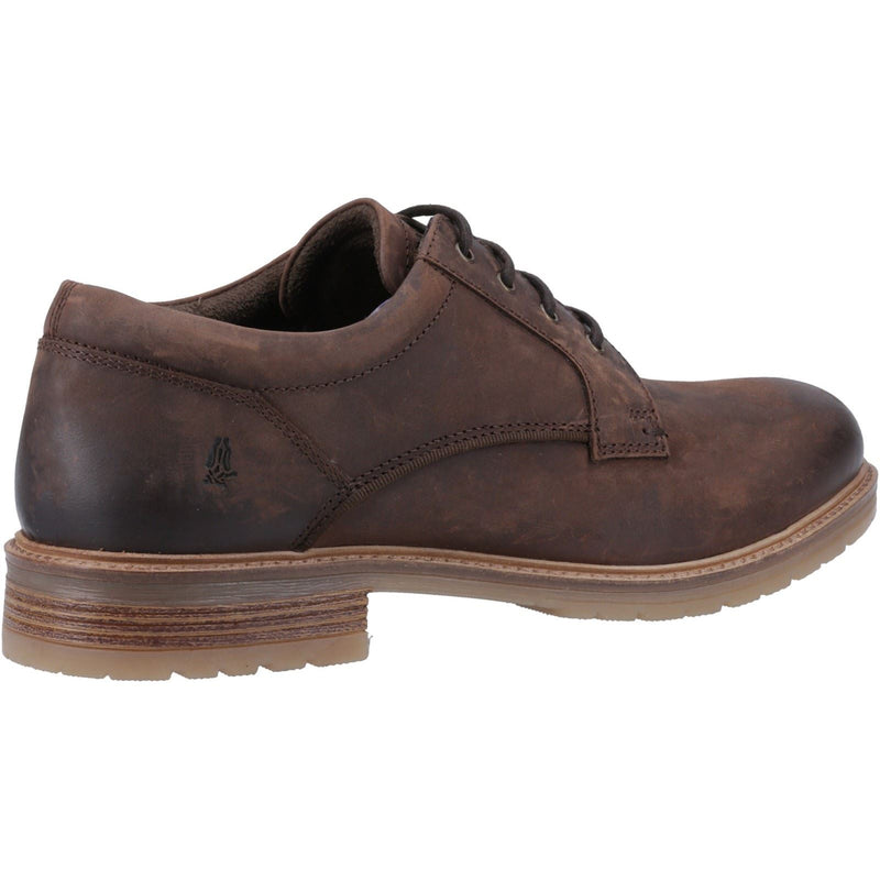 Hush Puppies Richie Chaussures En Cuir Marron À Lacets Pour Homme