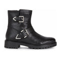Geox Hoara Bottes En Cuir De Vache Pour Femme, Couleur Noire