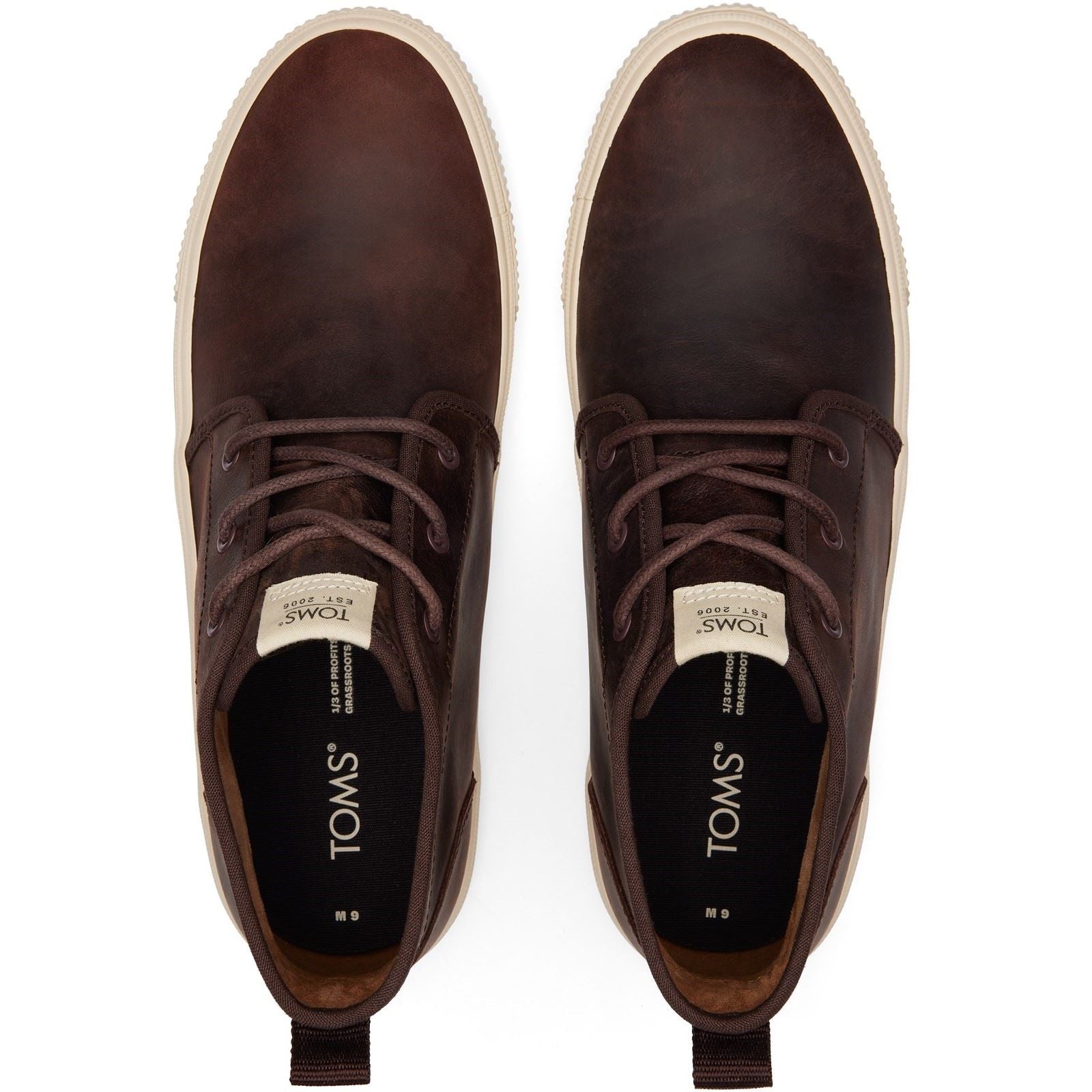 TOMS Carlo Mid Terrain Baskets En Cuir Pour Hommes Couleur Marron Clair