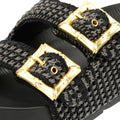 Desert Fleur Super Sandales Noires Pour Femmes