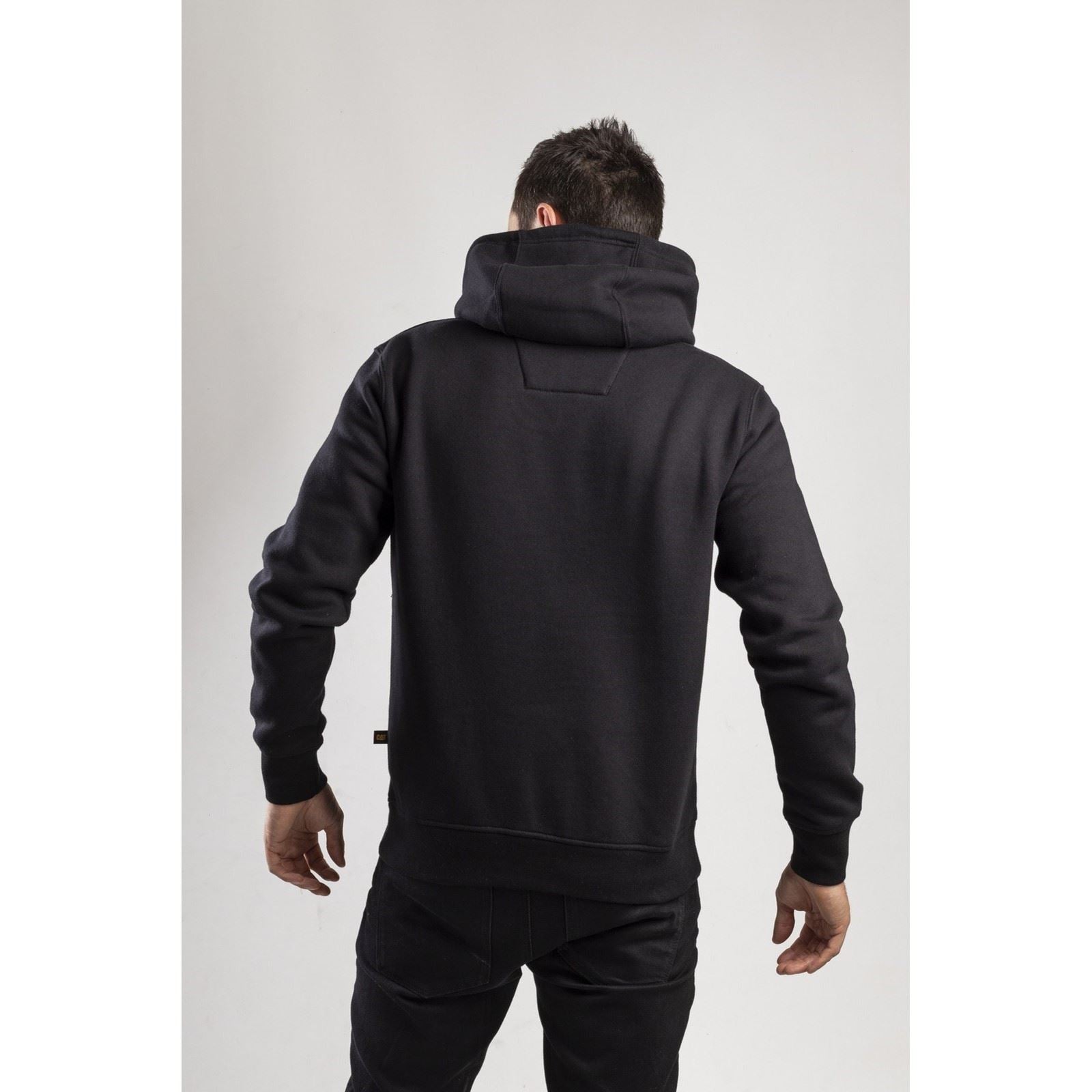 Caterpillar Trademark Sweatshirt À Capuche Noir En Coton Pour Homme