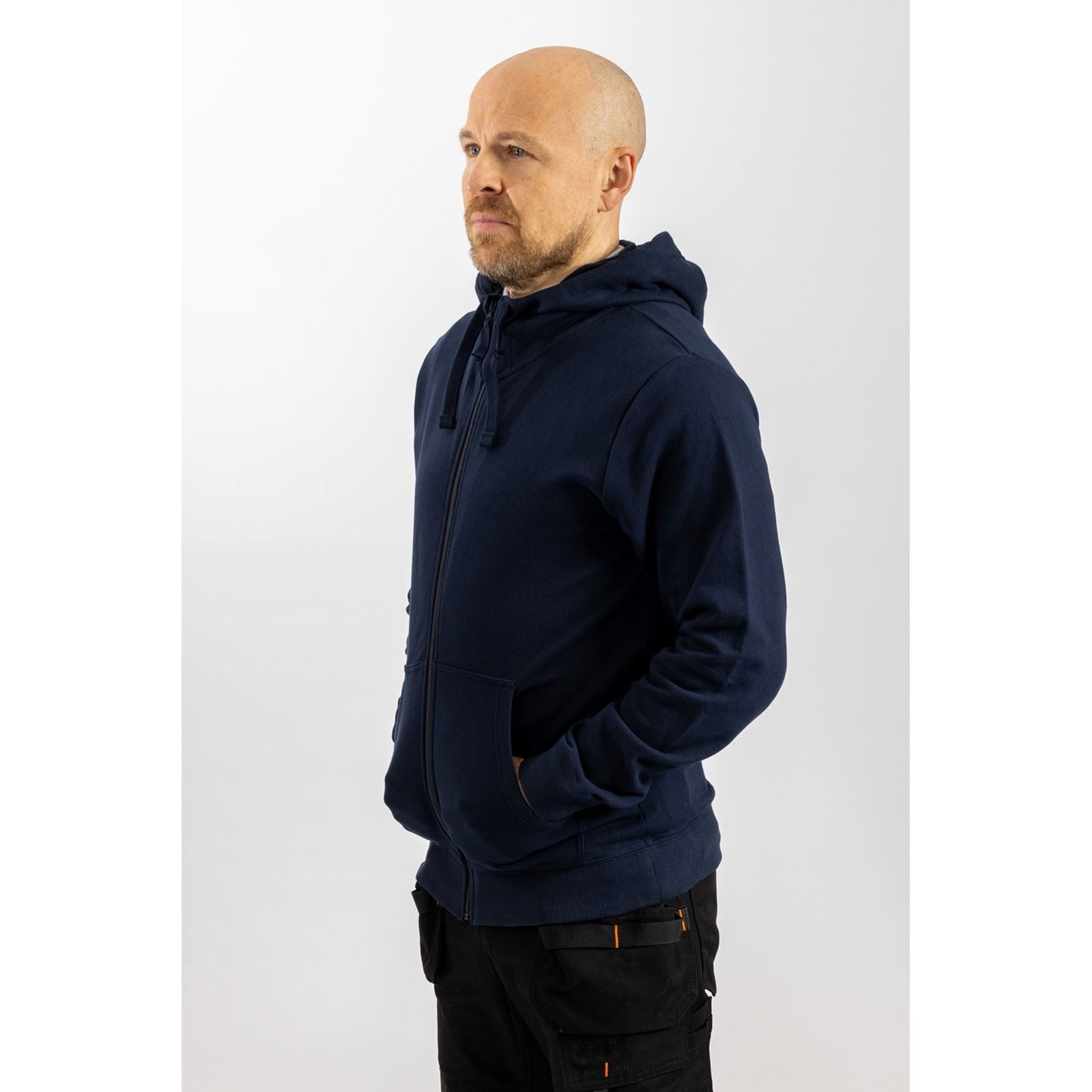 Helly Hansen Workwear Manchester Zip Sweat À Capuche Bleu En Coton Pour Homme