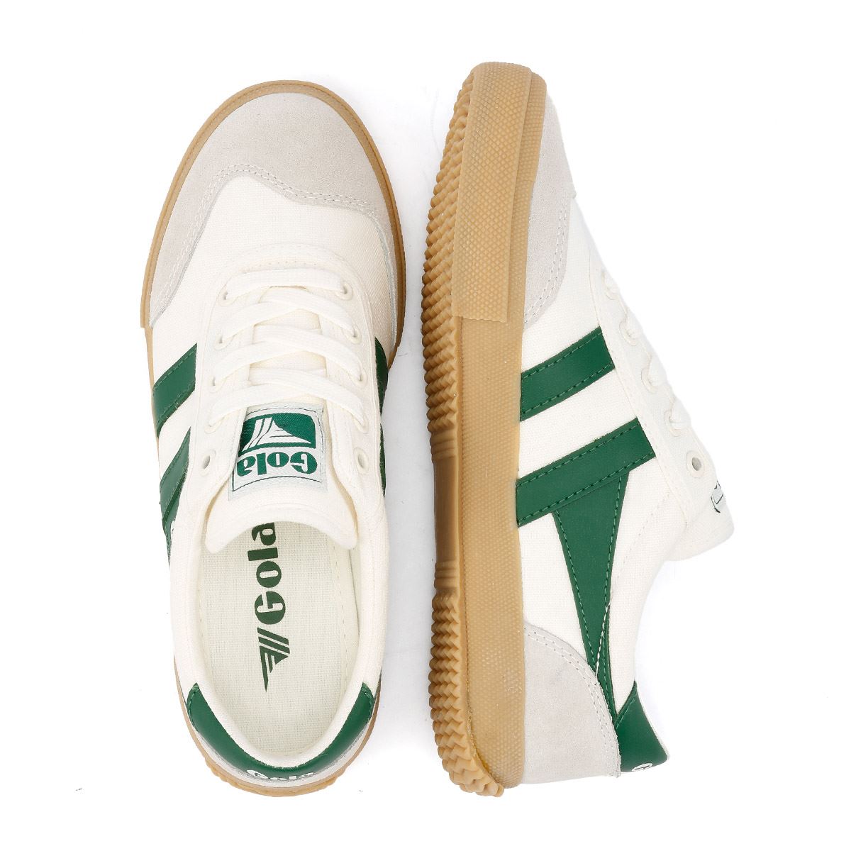 Gola Badminton Toile Baskets Blanches Pour Femme