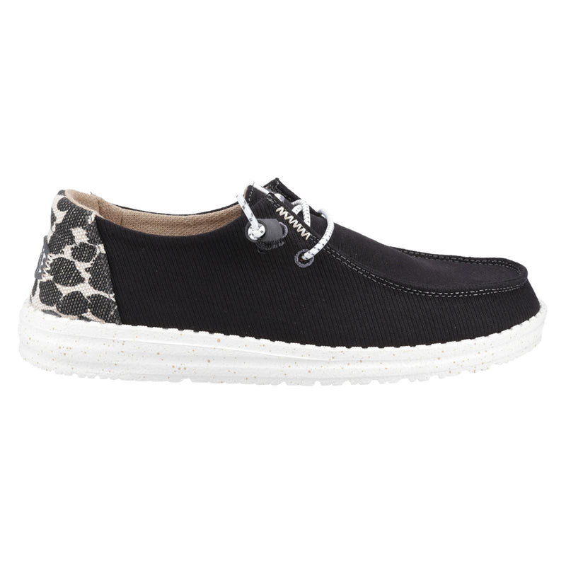 HEYDUDE Wendy Leopard Mocassins Pour Femmes Noirs/ Léopard