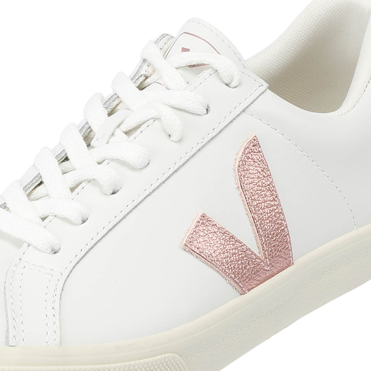 Veja Esplar Baskets Pour Femmes En Cuir Blanc/Nacre