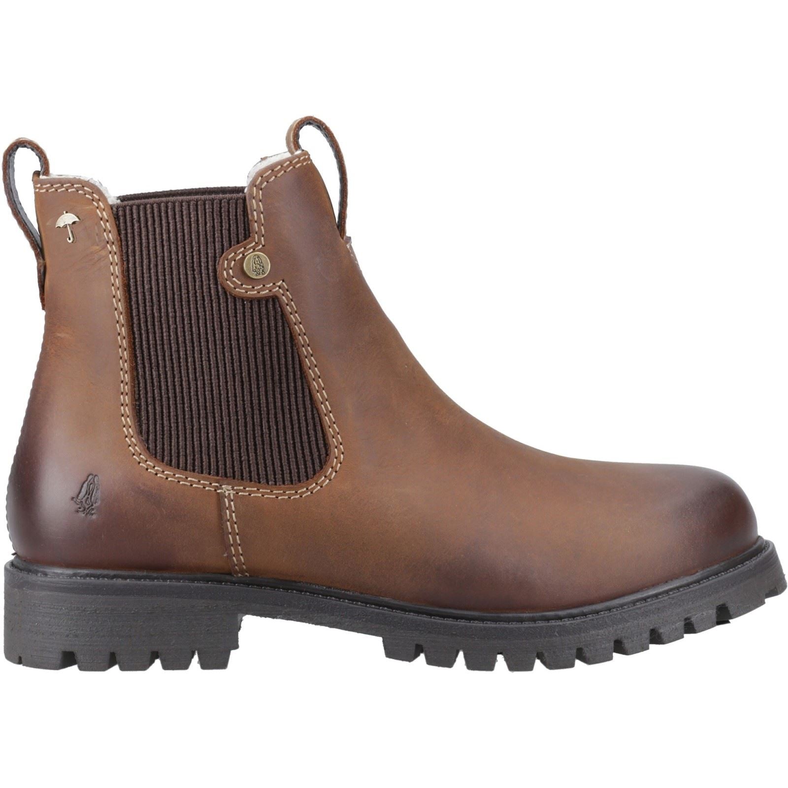 Hush Puppies Wynter Bottes Plates Chelsea Pour Femmes En Cuir Couleur Tan