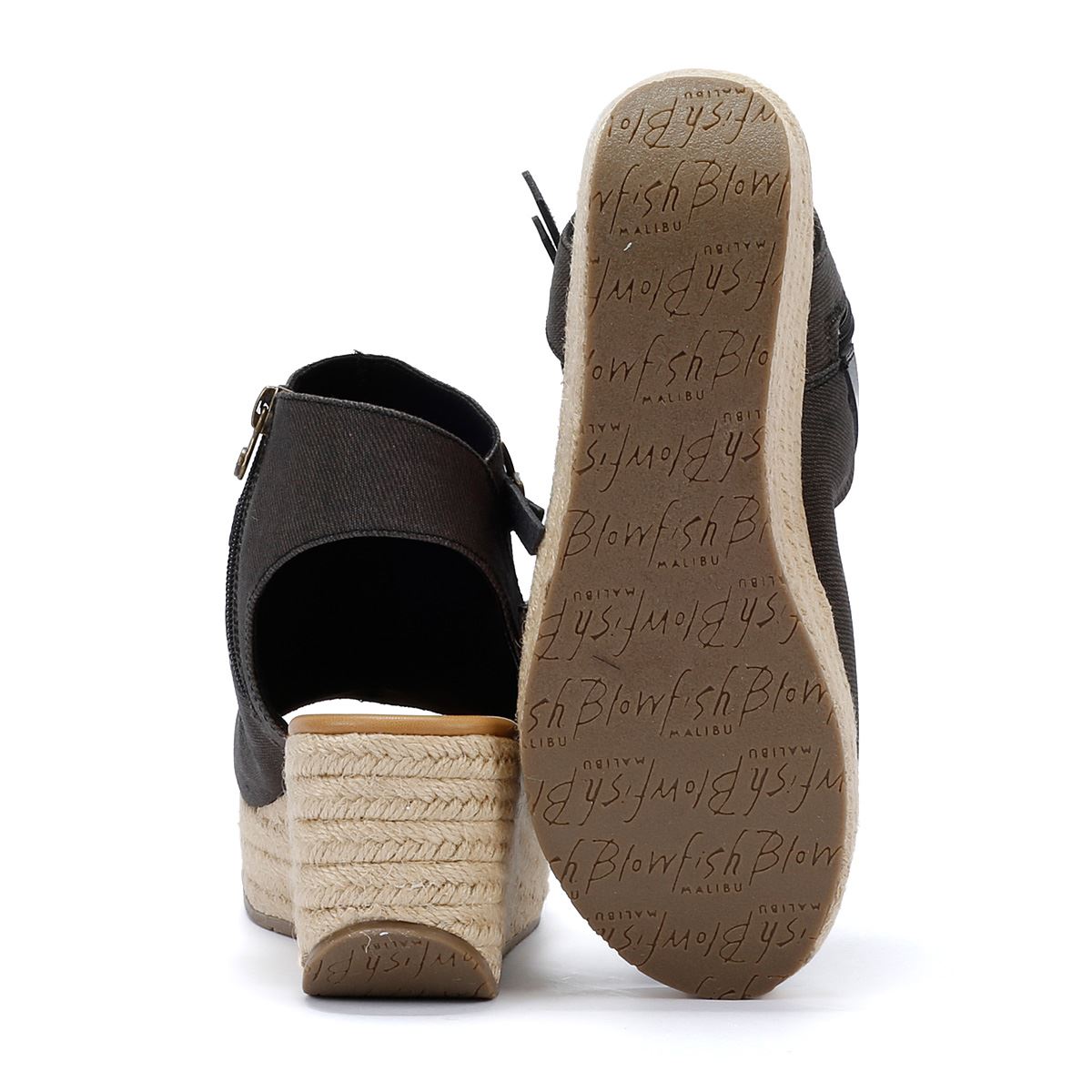 Blowfish Malibu Lacey Sandales En Denim Noir Pour Femmes