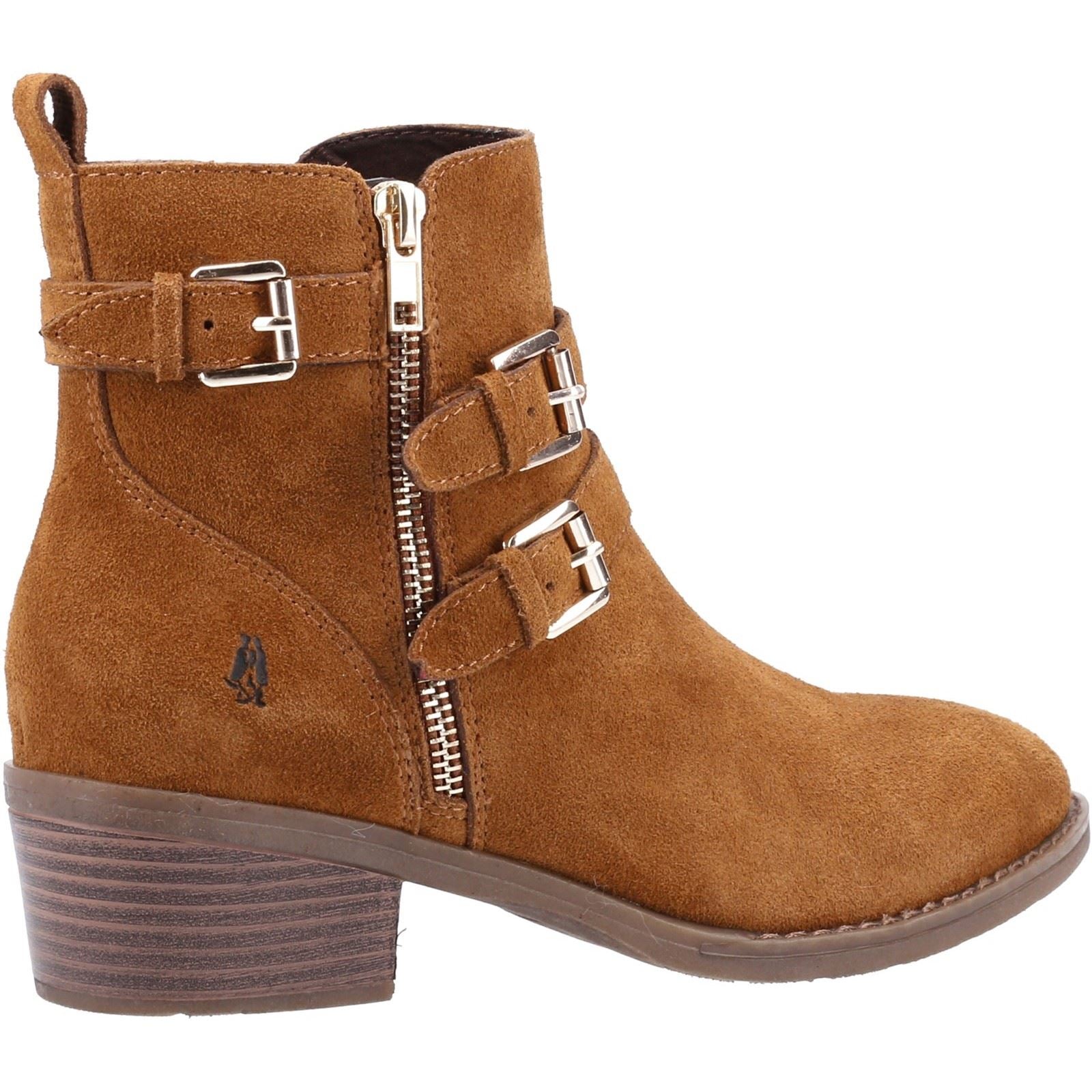 Hush Puppies Jenna Bottes En Cuir Pour Femmes Couleur Tan