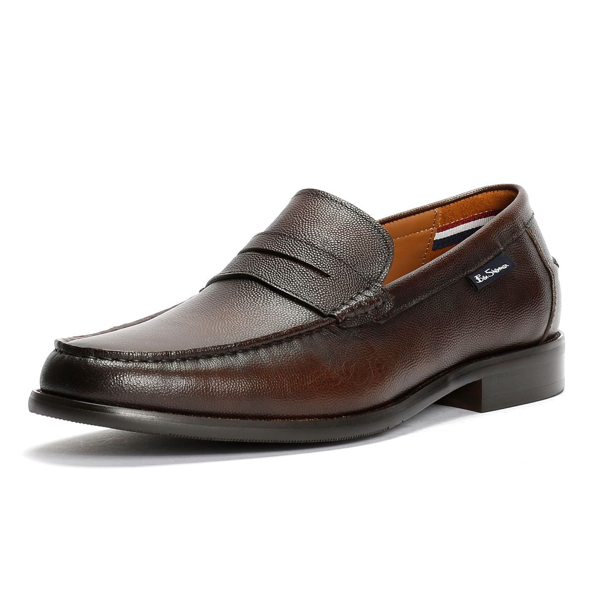 Ben Sherman Hester Mocassins En Cuir Marron Pour Hommes