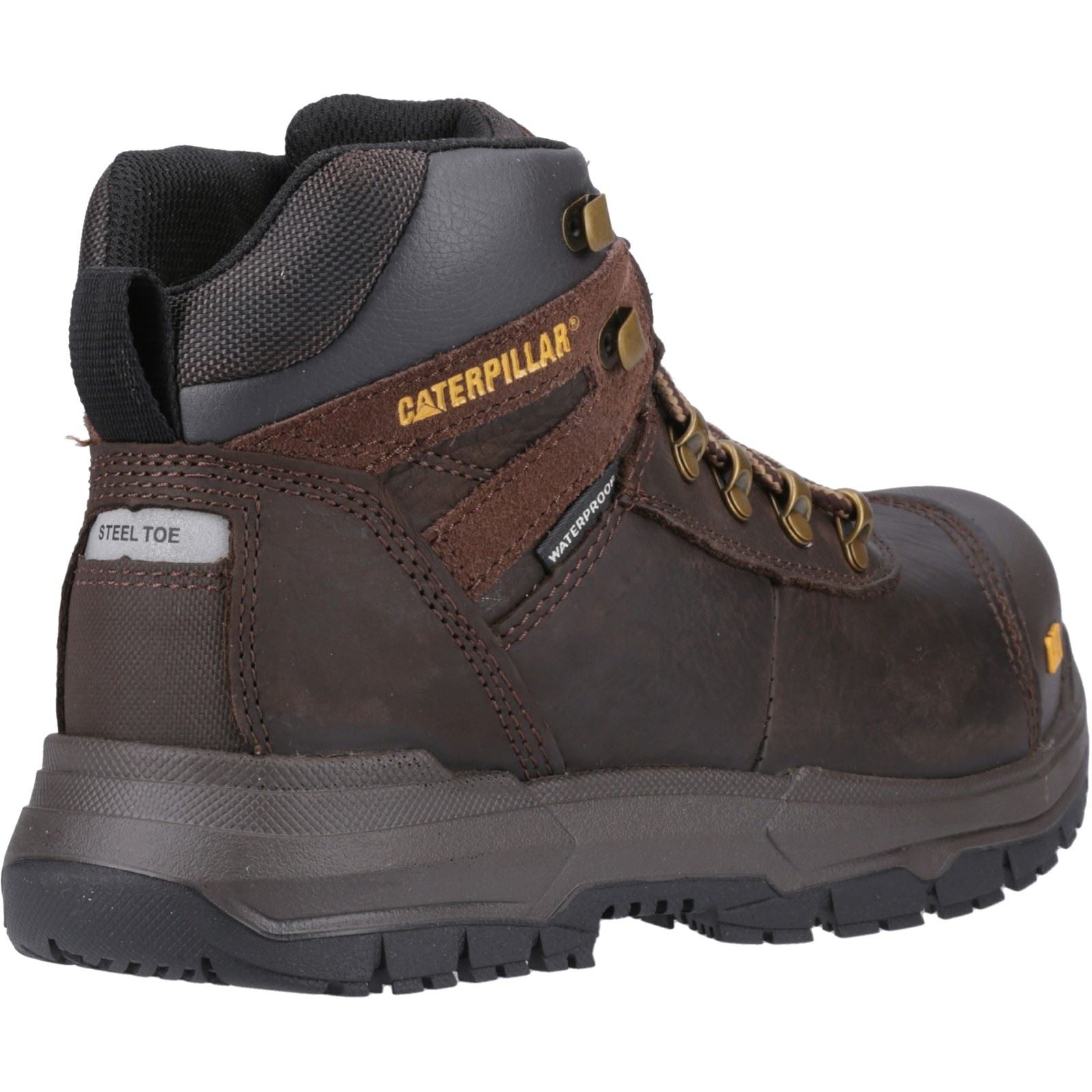 Caterpillar Bottes De Sécurité En Cuir Marron Pneumatique 2.0